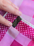 Vintage 60s Pink Gradiant Geometric Square Scarf