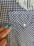 Unforgiven Upcycled Blue Rose Gingham Western