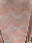 Vintage 70s Orange and Metallic Silver Maxi Dress