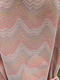 Vintage 70s Orange and Metallic Silver Maxi Dress