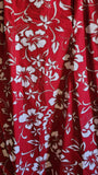 Vintage Y2K Red and White Hibiscus Dress