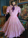 Vintage 60s Purple Gingham Square Dancing Dress