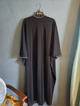 Vintage 1970s black rhinestone kaftan dress