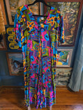 Vintage Volup 90s Abstact Jumpsuit in Pink and Blue