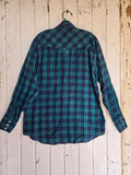 Unforgiven Upcycled Cactus Green Plaid Western