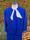 Vintage 60s Blue Jacket and Skirt Set