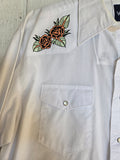 Unforgiven Upcycled Vintage Rose White Western