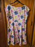 Gently Used Tatyana Pink and Yellow Daisy Dress