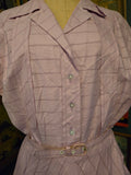 Vintage 50s Fit and Flare Lilac Purple Shirt Dress