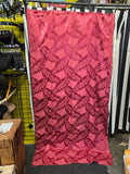 Vintage Set of two Burgundy Brocade Fabric Pieces