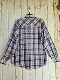 Unforgiven Upcycled Blue Rose Plaid Western