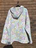 Unforgiven Upcycled Purple Floral Blanket Hoodie