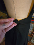 Vintage 50s black jumper dress Deep V Pinafore
