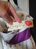 Gently Used Lindy Bop White cat halter dress