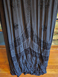 Vintage 90s Black Goth Renaissance Maxi Dress