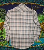Unforgiven Upcycled Vintage Rose Gray Plaid Western
