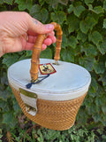 Vintage Wicker Bucket Bag