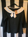 Gently Used Steady Clothing black long sleeve sailor top