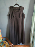Vintage Black Dress w/Floral Cape