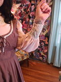 LG Vintage 1980's Pink Lace Top