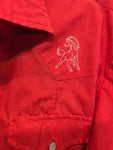 Vintage 60s Red Horse Embroidery Western