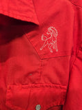 Vintage 60s Red Horse Embroidery Western