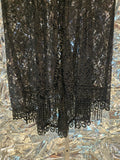 Vintage Black Lace Single Button Duster