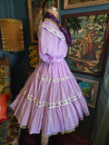 Vintage 60s Lavender Purple Square Dance Set