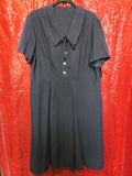 Vintage 40 Navy Blue Sheer Dress