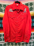 Vintage Red Boot and Hat Embroidery Western