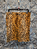 Gently Used Lucky 13 Fuzzy Leopard Print Pencil Skirt