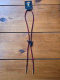 Reds Retro Pistol with Red and Black Leather Bolo Tie