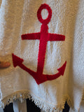 Handmade 40s inspired chenille swim cape
