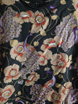 Vintage Black Dress w/Floral Cape
