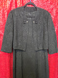 Vintage 60s Black Dress and Jacket Set