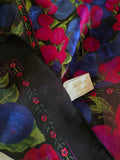 Vintage 90s black and purple grape square scarf