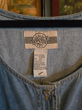 Vintage Volup 90s Denim Front Button Maxi Dress