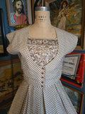 Vintage 50s Shirley Lee Metallic Copper Dress