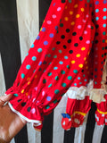 Odd Betties Vintage Red Polka Dot & Ruffle Clown Set
