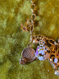 Unforgiven Gold Religious Charm Necklace with bells