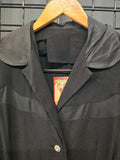 XL Vintage 1950's Black Crepe Suit Jacket