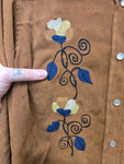 Vintage 90s Suede Chain Stitch Shirt