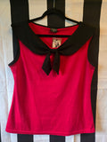 Gently Used Steady Clothing red sleevess sailor top