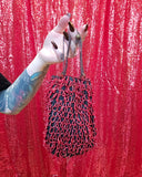 Vintage 20's Red Hand-Beaded Bag