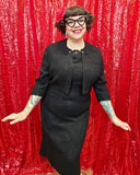 Vintage 60s Black Dress and Jacket Set