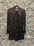 Gently Used Black Brocade Victorian Jacket