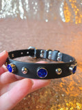 Raised by Movies Tank Girl Blue Stone leather choker