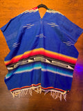 Vintage 70s Serape Blanket Poncho
