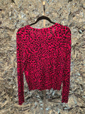 Gently Used Voodoo Vixen Pink Leopard Cardigan