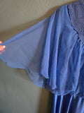 Vintage Royal Blue Lace Collar Dress